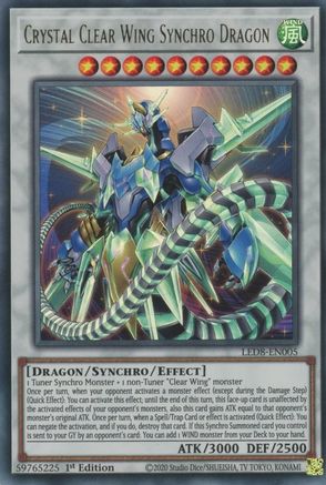 Crystal Clear Wing Synchro Dragon (LED8-EN005) - Legendary Duelists: Synchro Storm 1st Edition - Premium Yugioh Single from Konami - Just $10.06! Shop now at Game Crave Tournament Store