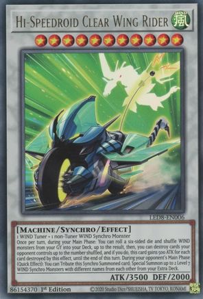 Hi-Speedroid Clear Wing Rider (LED8-EN006) - Legendary Duelists: Synchro Storm 1st Edition - Premium Yugioh Single from Konami - Just $0.26! Shop now at Game Crave Tournament Store