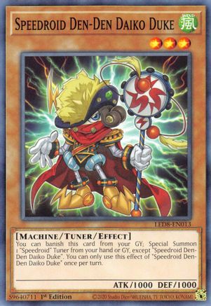 Speedroid Den-Den Daiko Duke (LED8-EN013) - Legendary Duelists: Synchro Storm 1st Edition - Premium Yugioh Single from Konami - Just $0.25! Shop now at Game Crave Tournament Store