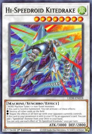 Hi-Speedroid Kitedrake (LED8-EN018) - Legendary Duelists: Synchro Storm 1st Edition - Premium Yugioh Single from Konami - Just $0.25! Shop now at Game Crave Tournament Store