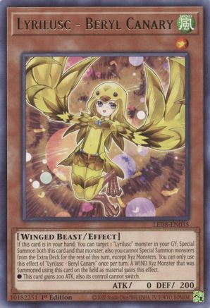 Lyrilusc - Beryl Canary (LED8-EN035) - Legendary Duelists: Synchro Storm 1st Edition - Premium Yugioh Single from Konami - Just $0.25! Shop now at Game Crave Tournament Store