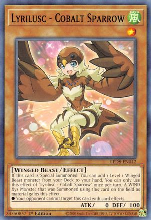 Lyrilusc - Cobalt Sparrow (LED8-EN042) - Legendary Duelists: Synchro Storm 1st Edition - Premium Yugioh Single from Konami - Just $0.25! Shop now at Game Crave Tournament Store