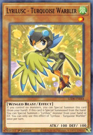 Lyrilusc - Turquoise Warbler (LED8-EN044) - Legendary Duelists: Synchro Storm 1st Edition - Premium Yugioh Single from Konami - Just $0.25! Shop now at Game Crave Tournament Store