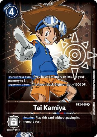 Tai Kamiya - BT2-089 (Official Tournament Pack Vol.3) (BT2-089) - Release Special Booster - Premium Digimon Single from Bandai - Just $0.28! Shop now at Game Crave Tournament Store