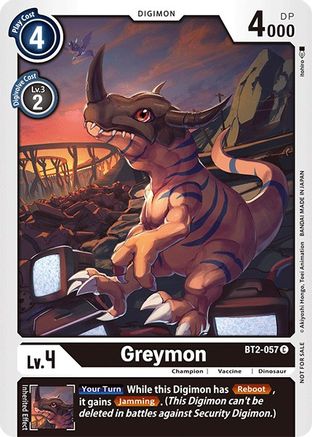 Greymon - BT2-057 (Official Tournament Pack Vol.3) (BT2-057) - Release Special Booster - Premium Digimon Single from Bandai - Just $0.14! Shop now at Game Crave Tournament Store