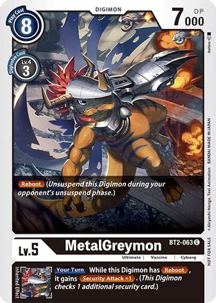 MetalGreymon - BT2-063 (Official Tournament Pack Vol.3) (BT2-063) - Release Special Booster - Premium Digimon Single from Bandai - Just $0.08! Shop now at Game Crave Tournament Store