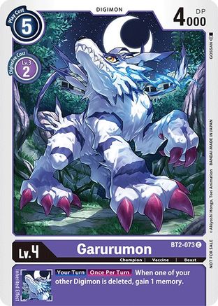 Garurumon - BT2-073 (Official Tournament Pack Vol.3) (BT2-073) - Release Special Booster - Premium Digimon Single from Bandai - Just $0.08! Shop now at Game Crave Tournament Store