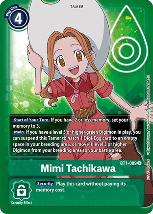 Mimi Tachikawa - BT1-089 (Official Tournament Pack Vol.3) (BT1-089) - Release Special Booster - Premium Digimon Single from Bandai - Just $1.32! Shop now at Game Crave Tournament Store