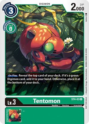 Tentomon (Official Tournament Pack Vol.3) (ST4-03) - Starter Deck 04: Giga Green - Premium Digimon Single from Bandai - Just $0.08! Shop now at Game Crave Tournament Store