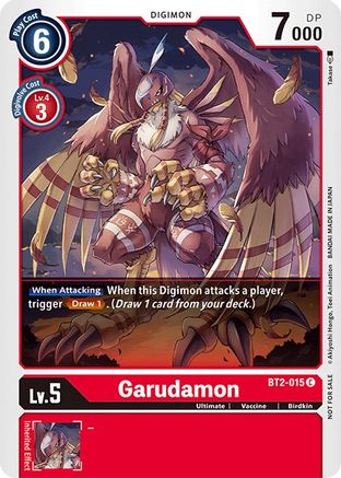Garudamon - BT2-015 (Official Tournament Pack Vol.3) (BT2-015) - Release Special Booster - Premium Digimon Single from Bandai - Just $0.08! Shop now at Game Crave Tournament Store