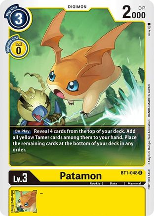 Patamon (Official Tournament Pack Vol.3) (BT1-048) - Release Special Booster - Premium Digimon Single from Bandai - Just $0.24! Shop now at Game Crave Tournament Store