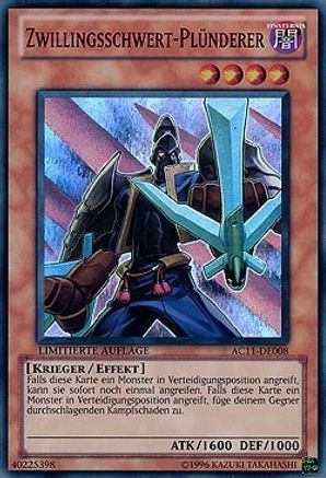 Twin-Sword Marauder (German) - "Zwillingsschwert-Plunderer" (AC11-DE008) - Advent Calendar 2011 (Adventskalender) Limited - Premium Yugioh Single from Konami - Just $1.32! Shop now at Game Crave Tournament Store