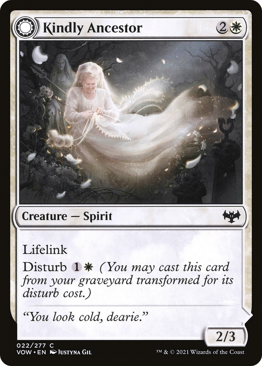 Kindly Ancestor // Ancestor's Embrace (VOW-022) - Innistrad: Crimson Vow: (Double Faced Transform) Foil - Premium MTG Single from Wizards of the Coast - Just $0.08! Shop now at Game Crave Tournament Store