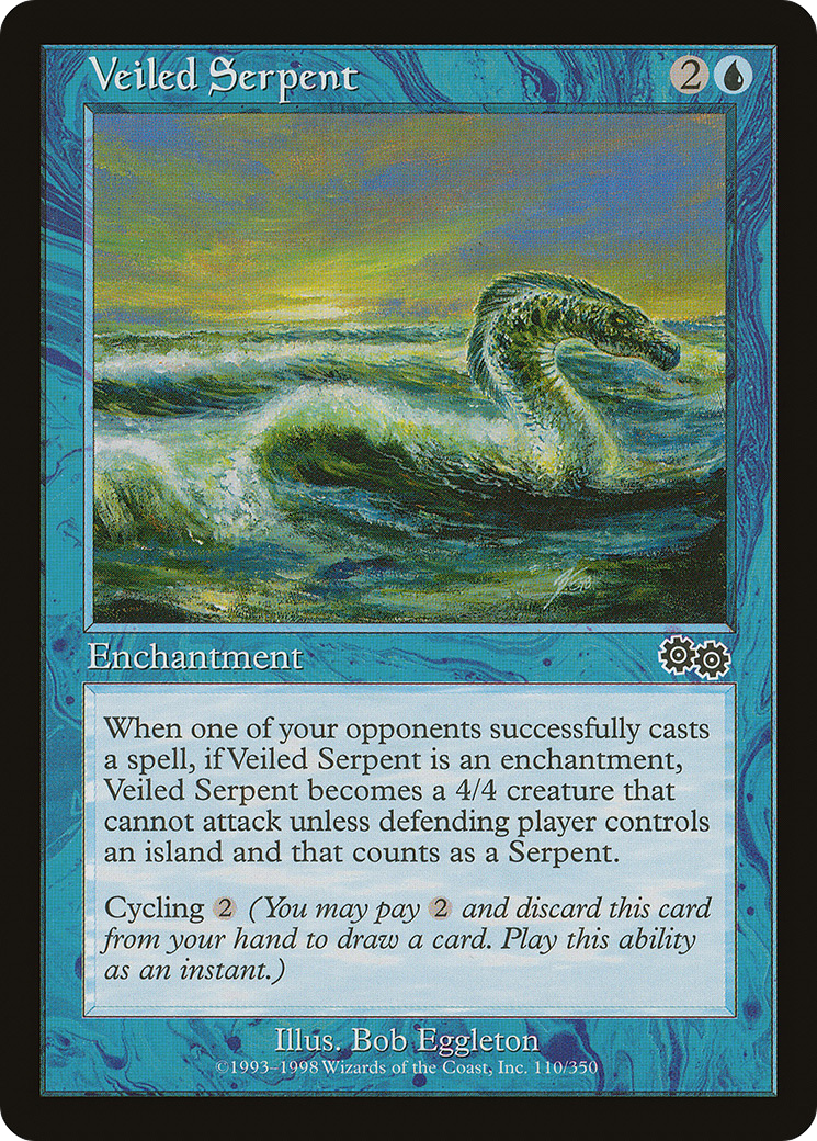Veiled Serpent (USG-110) - Urza's Saga - Premium MTG Single from Wizards of the Coast - Just $0.25! Shop now at Game Crave Tournament Store