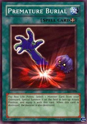 Premature Burial (SKE-039) - Starter Deck: Kaiba Evolution 1st Edition - Premium Yugioh Single from Konami - Just $0.52! Shop now at Game Crave Tournament Store