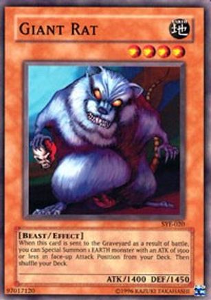 Giant Rat (SYE-020) - Starter Deck: Yugi Evolution Unlimited - Premium Yugioh Single from Konami - Just $0.08! Shop now at Game Crave Tournament Store