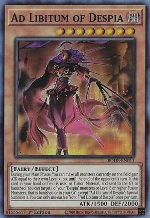 Ad Libitum of Despia (BODE-EN011) - Burst of Destiny 1st Edition - Premium Yugioh Single from Konami - Just $0.08! Shop now at Game Crave Tournament Store