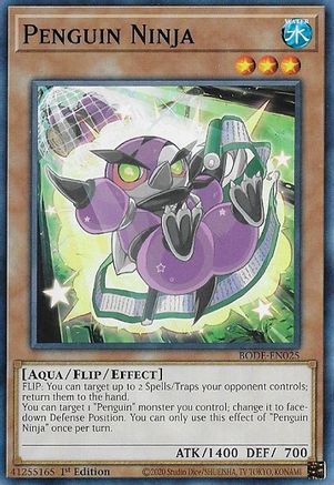 Penguin Ninja (BODE-EN025) - Burst of Destiny 1st Edition - Premium Yugioh Single from Konami - Just $0.25! Shop now at Game Crave Tournament Store