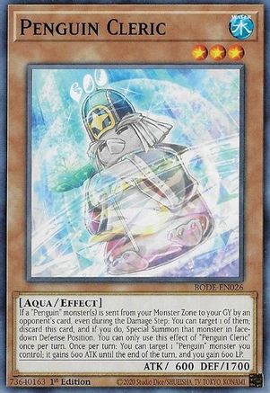 Penguin Cleric (BODE-EN026) - Burst of Destiny 1st Edition - Premium Yugioh Single from Konami - Just $0.25! Shop now at Game Crave Tournament Store