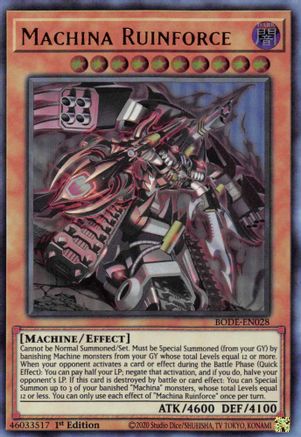 Machina Ruinforce (BODE-EN028) - Burst of Destiny 1st Edition - Premium Yugioh Single from Konami - Just $0.28! Shop now at Game Crave Tournament Store