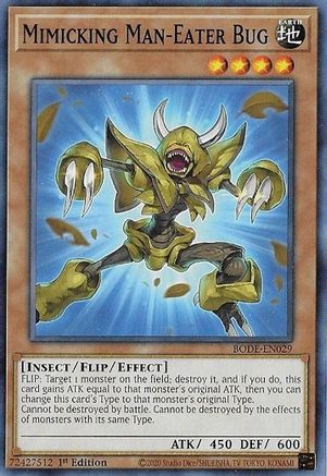 Mimicking Man-Eater Bug (BODE-EN029) - Burst of Destiny 1st Edition - Premium Yugioh Single from Konami - Just $0.25! Shop now at Game Crave Tournament Store