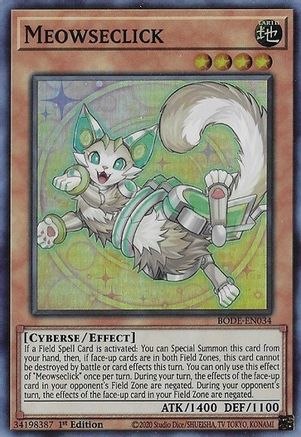 Meowseclick (BODE-EN034) - Burst of Destiny 1st Edition - Premium Yugioh Single from Konami - Just $0.25! Shop now at Game Crave Tournament Store