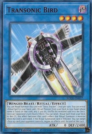 Transonic Bird (BODE-EN037) - Burst of Destiny 1st Edition - Premium Yugioh Single from Konami - Just $0.25! Shop now at Game Crave Tournament Store