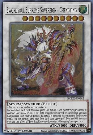 Swordsoul Supreme Sovereign - Chengying (BODE-EN042) - Burst of Destiny 1st Edition - Premium Yugioh Single from Konami - Just $0.60! Shop now at Game Crave Tournament Store