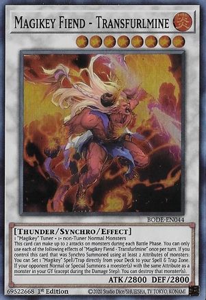 Magikey Fiend - Transfurlmine (BODE-EN044) - Burst of Destiny 1st Edition - Premium Yugioh Single from Konami - Just $0.25! Shop now at Game Crave Tournament Store