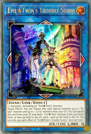 Evil Twin's Trouble Sunny (BODE-EN051) - Burst of Destiny 1st Edition - Premium Yugioh Single from Konami - Just $0.28! Shop now at Game Crave Tournament Store