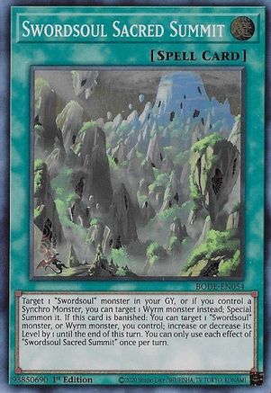 Swordsoul Sacred Summit (BODE-EN054) - Burst of Destiny 1st Edition - Premium Yugioh Single from Konami - Just $0.25! Shop now at Game Crave Tournament Store