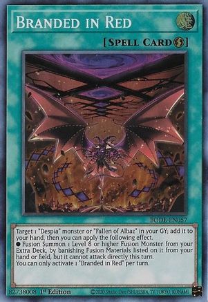 Branded in Red (BODE-EN057) - Burst of Destiny 1st Edition - Premium Yugioh Single from Konami - Just $1.52! Shop now at Game Crave Tournament Store