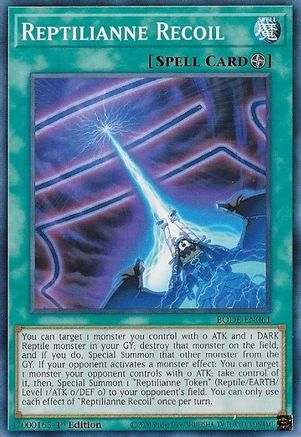 Reptilianne Recoil (BODE-EN061) - Burst of Destiny 1st Edition - Premium Yugioh Single from Konami - Just $0.25! Shop now at Game Crave Tournament Store