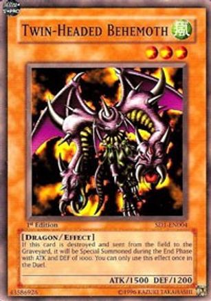 Twin-Headed Behemoth (SD1-EN004) - Structure Deck: Dragon's Roar Unlimited - Premium Yugioh Single from Konami - Just $0.25! Shop now at Game Crave Tournament Store