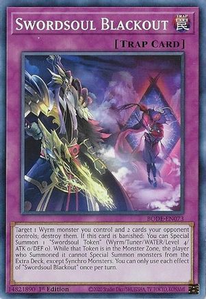 Swordsoul Blackout (BODE-EN073) - Burst of Destiny 1st Edition - Premium Yugioh Single from Konami - Just $0.08! Shop now at Game Crave Tournament Store