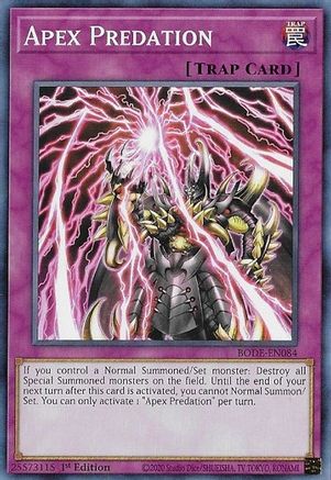 Apex Predation (BODE-EN084) - Burst of Destiny 1st Edition - Premium Yugioh Single from Konami - Just $0.25! Shop now at Game Crave Tournament Store