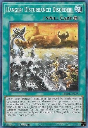 Danger! Disturbance! Disorder! (BODE-EN097) - Burst of Destiny 1st Edition - Premium Yugioh Single from Konami - Just $0.25! Shop now at Game Crave Tournament Store
