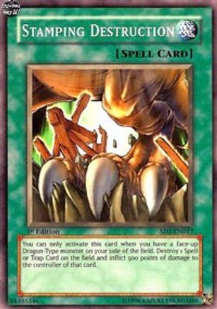 Stamping Destruction (SD1-EN017) - Structure Deck: Dragon's Roar Unlimited - Premium Yugioh Single from Konami - Just $0.25! Shop now at Game Crave Tournament Store