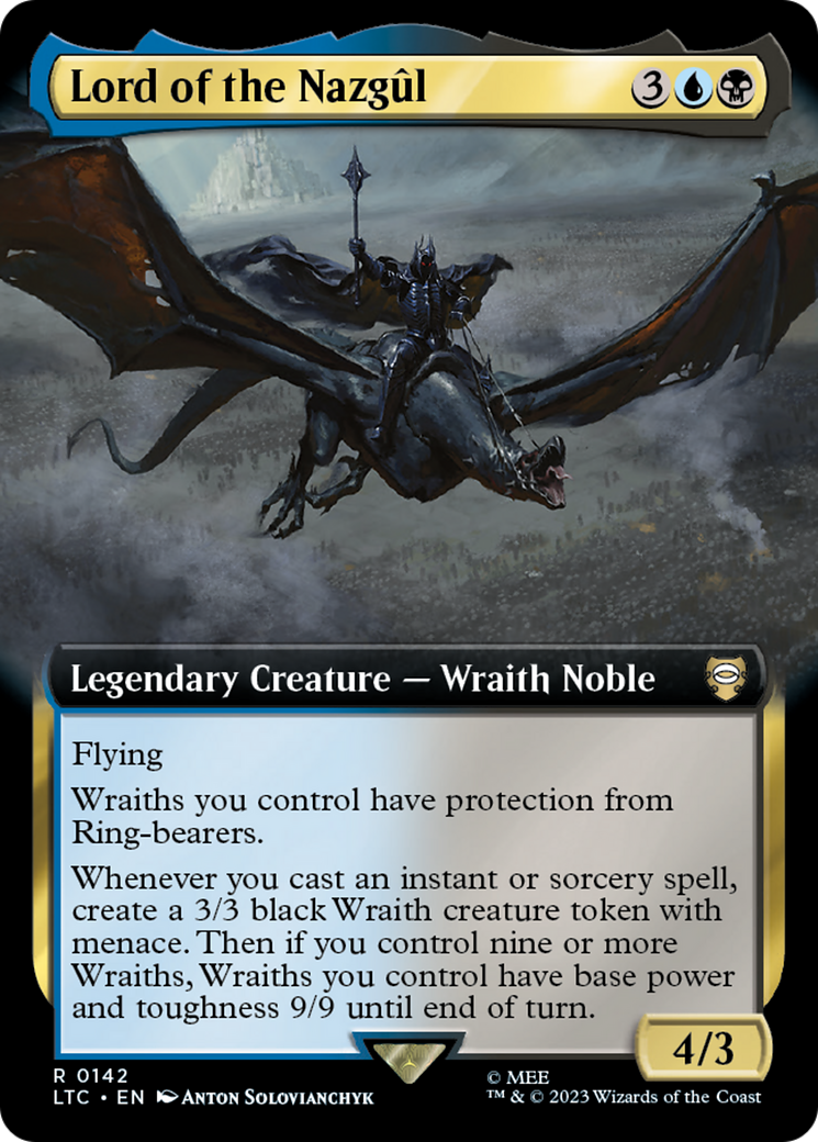 Lord of the Nazgûl (LTC-142) - Tales of Middle-earth Commander: (Extended Art) - Premium MTG Single from Wizards of the Coast - Just $2.01! Shop now at Game Crave Tournament Store