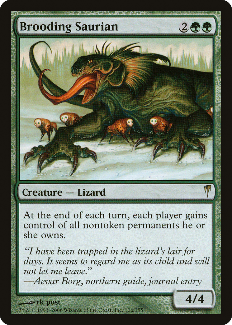 Brooding Saurian (CSP-106) - Coldsnap - Premium MTG Single from Wizards of the Coast - Just $0.29! Shop now at Game Crave Tournament Store