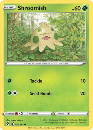 Shroomish 4/264 - Fusion Strike - Premium Pokemon Single from Nintendo - Just $0.25! Shop now at Game Crave Tournament Store