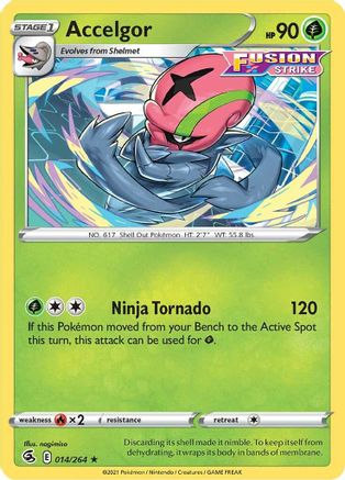 Accelgor 14/264 - Fusion Strike - Premium Pokemon Single from Nintendo - Just $0.50! Shop now at Game Crave Tournament Store