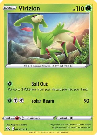 Virizion 15/264 - Fusion Strike - Premium Pokemon Single from Nintendo - Just $0.50! Shop now at Game Crave Tournament Store