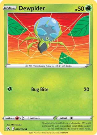 Dewpider 19/264 - Fusion Strike - Premium Pokemon Single from Nintendo - Just $0.25! Shop now at Game Crave Tournament Store