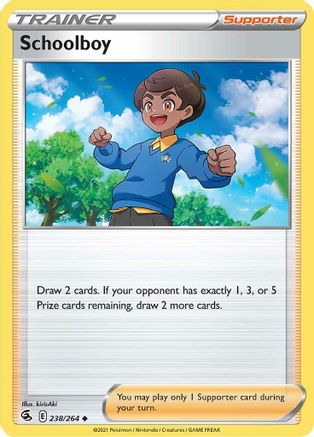 Schoolboy 238/264 - Fusion Strike - Premium Pokemon Single from Nintendo - Just $0.25! Shop now at Game Crave Tournament Store