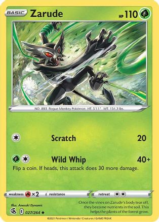 Zarude 27/264 - Fusion Strike - Premium Pokemon Single from Nintendo - Just $0.25! Shop now at Game Crave Tournament Store