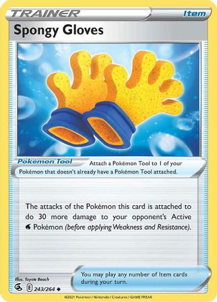 Spongy Gloves 243/264 - Fusion Strike - Premium Pokemon Single from Nintendo - Just $0.25! Shop now at Game Crave Tournament Store