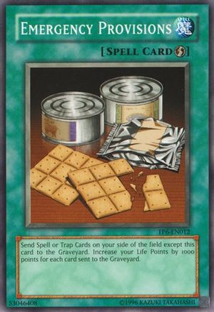 Emergency Provisions (TP6-EN012) - Tournament Pack 6 Unlimited - Premium Yugioh Single from Konami - Just $0.81! Shop now at Game Crave Tournament Store