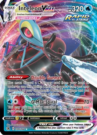 Inteleon VMAX 79/264 - Fusion Strike Holofoil - Premium Pokemon Single from Nintendo - Just $0.84! Shop now at Game Crave Tournament Store