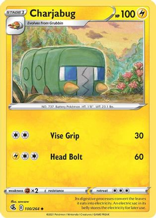 Charjabug 100/264 - Fusion Strike - Premium Pokemon Single from Nintendo - Just $0.25! Shop now at Game Crave Tournament Store